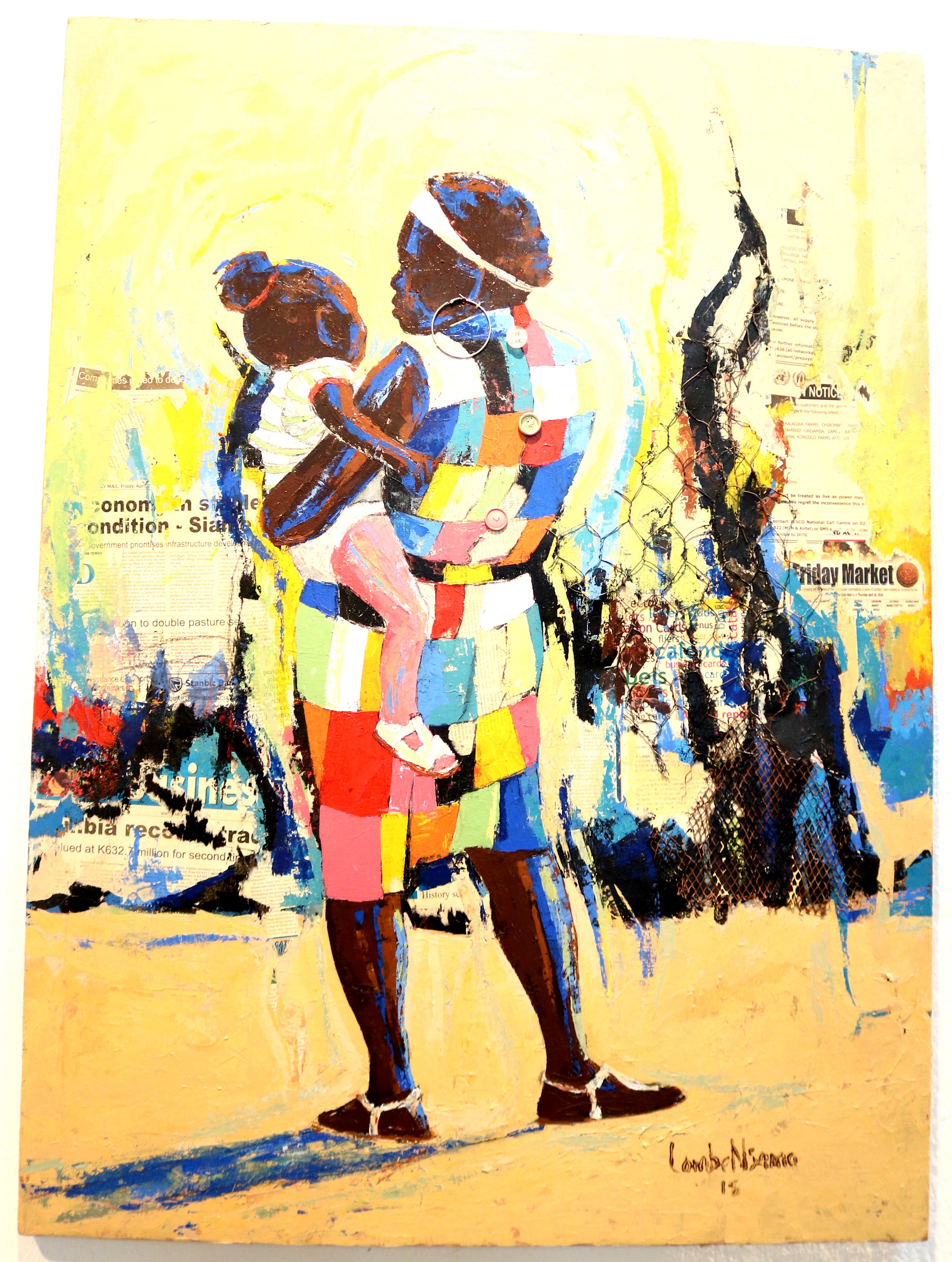 Zambia : The Zambian woman and child on canvas: Paintings by award ...